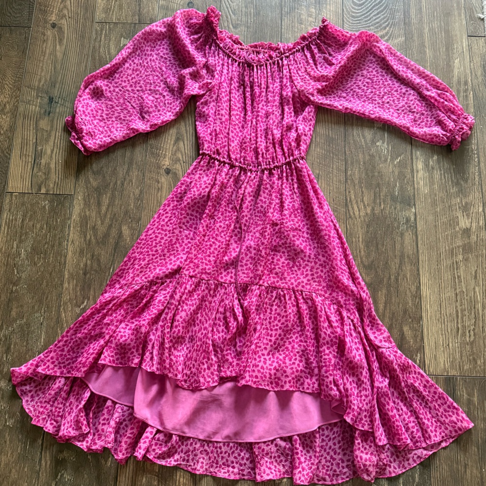 Diane Von Furstenberg Fuchsia Patterned Dress
